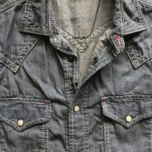 Diesel blue striped western shirt